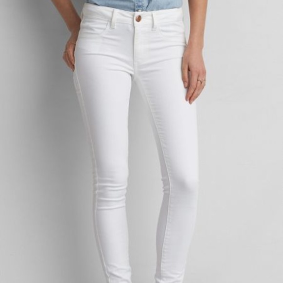 american eagle white skinny jeans